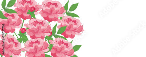 Wedding invitation with flower set, vector illustration. Graphic floral patte...
