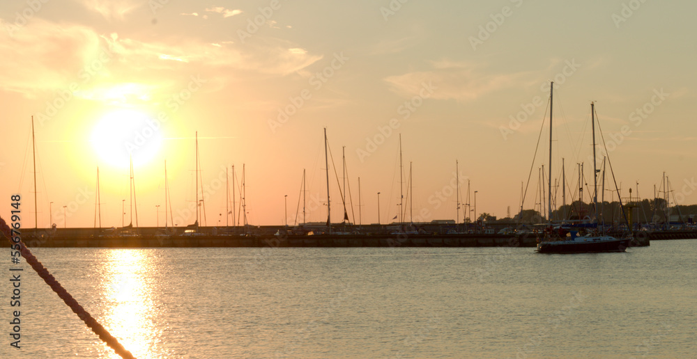 Sunset at the marina