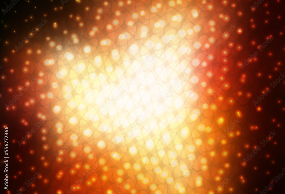 Dark Orange vector background with bubbles. Dark Orange vector background with bubbles.