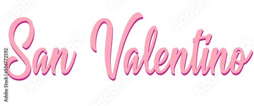 San Valentino. Happy Valentine s Day written in Italian  red color  holiday vector graphics  suitable for greeting card  message  banner  icon