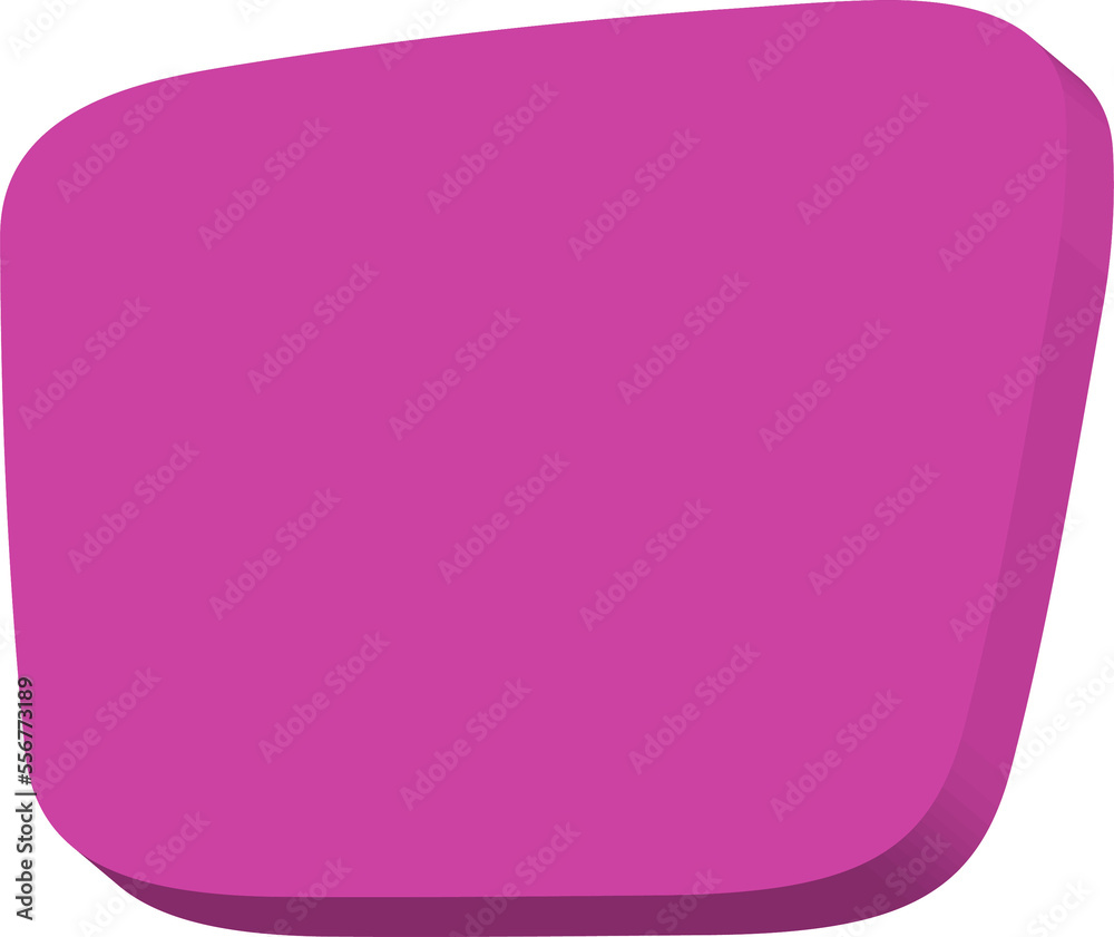 Pink 3d rounded square png, text box