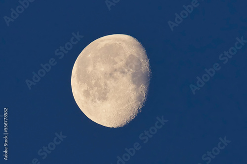 Last Quarter Moon, waning crescent, in a clear blue sky; Germany photo