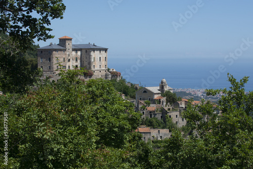 Deserted village of Balestrino after threat of earthquake, near Loano, Italy; Balestrino, Liguria, Italy photo