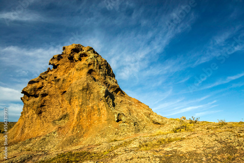 Rock formation on Cerro Chenque, mountain overlooking the city of Comodoro Rivadavia, Patagonia, Argentina; Argentina photo