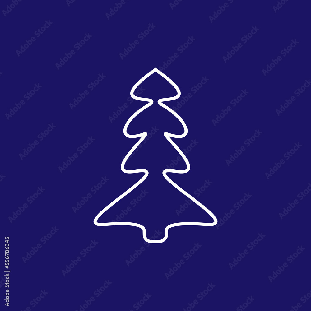 Christmas tree. Nature icon. Eco green icon. Vector illustration