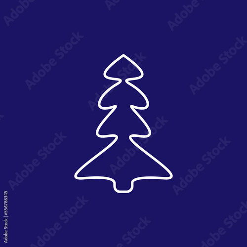 Christmas tree. Nature icon. Eco green icon. Vector illustration
