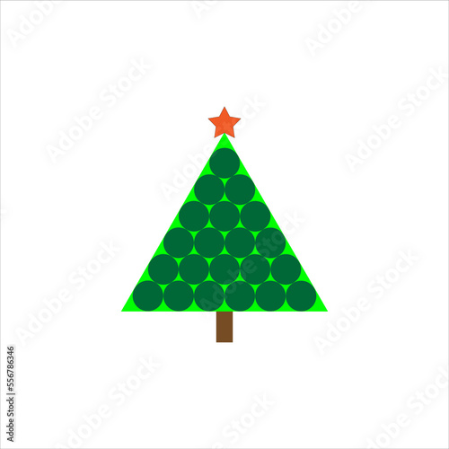 Christmas tree. Nature icon. Eco green icon. Vector illustration