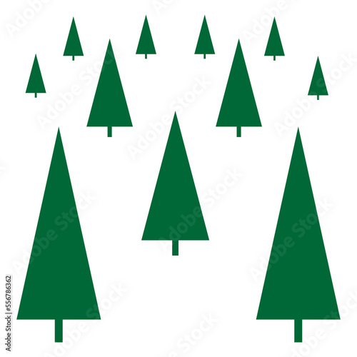Christmas tree. Nature icon. Eco green icon. Vector illustration