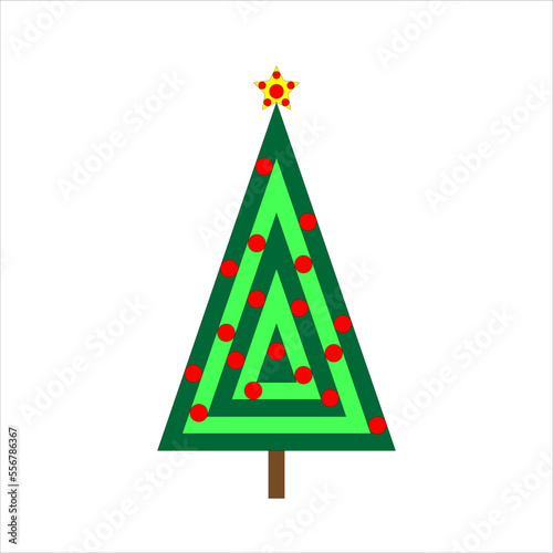 Christmas tree. Nature icon. Eco green icon. Vector illustration