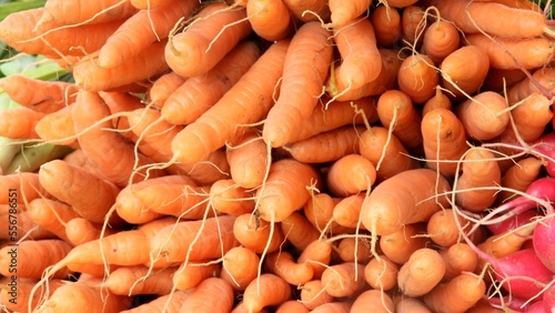 carrots in a market