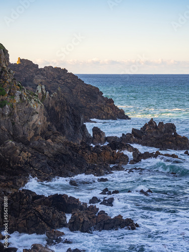 Waves Crashing Against the Rocks. Finisterrre, Costa da Morte, Galicia, Spain. photo