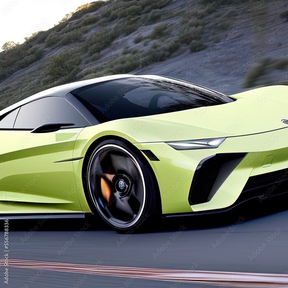 Naklejka premium Sport car - generative ai