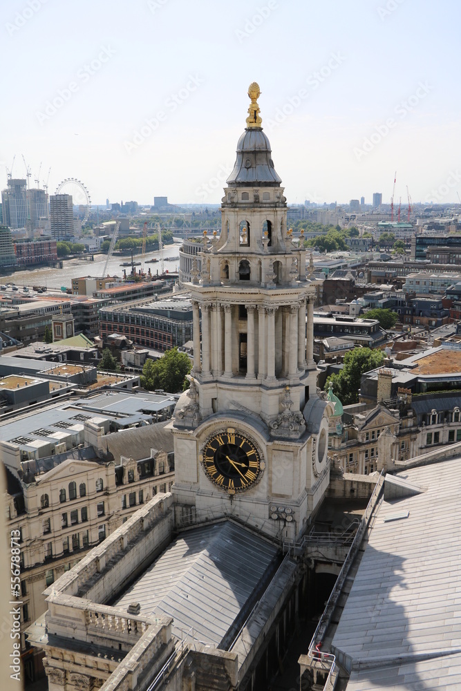 Aerial view of City of London, England Great Britain