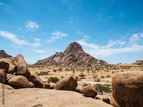 The Spitzkoppe located between Usakos and Swakopmund in the Namib desert of Namibia photo