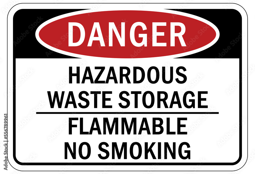 Fire hazard, flammable storage sign and labels Fire hazard, flammable storage sign and labels
