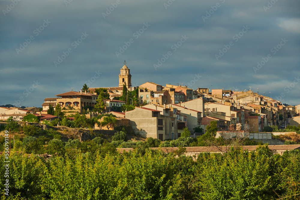 Landscape of a little village in morning light, Parc Natural dels Ports; Catalonia, Spain Landscape of a little village in morning light, Parc Natural dels Ports; Catalonia, Spain