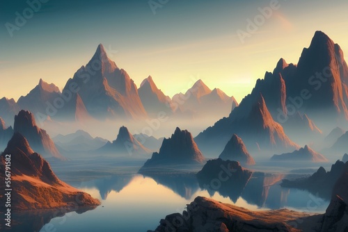 incredible mountain landscape, desktop screensaver, fantastic view, rocks