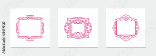 Mandala Frame Heart Theme with photo space