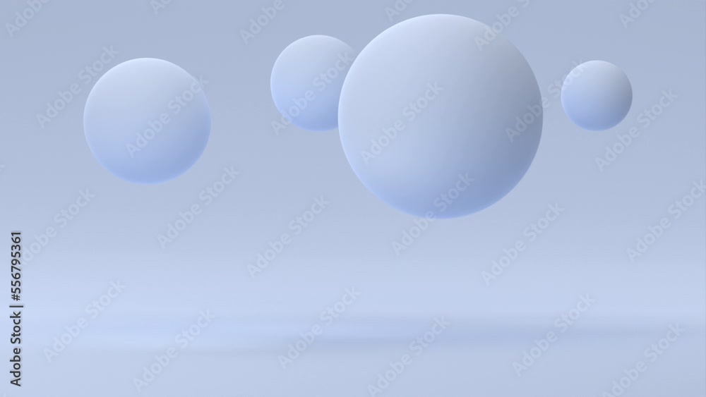 Abstract 3d animation, geometric background with falling spheres, 4k seamless looped video
