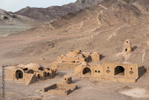 Ruined Zoroastrian, Tower of Silence complex, outside Yazd; Yazd Province, Iran photo