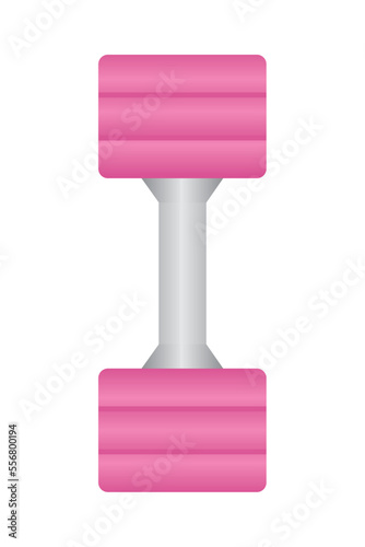 pink dumbbell icon