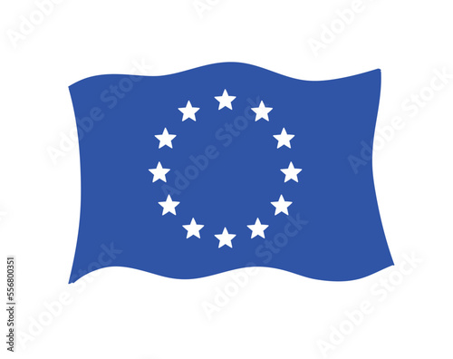 Flag of Europe, European Union flag flat vector icon, simple sign print.