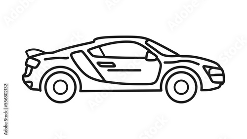 perfect Sport Car outline icon, vector illustration in trendy design style, isolated on white background. The best editable graphic resources for many purposes.