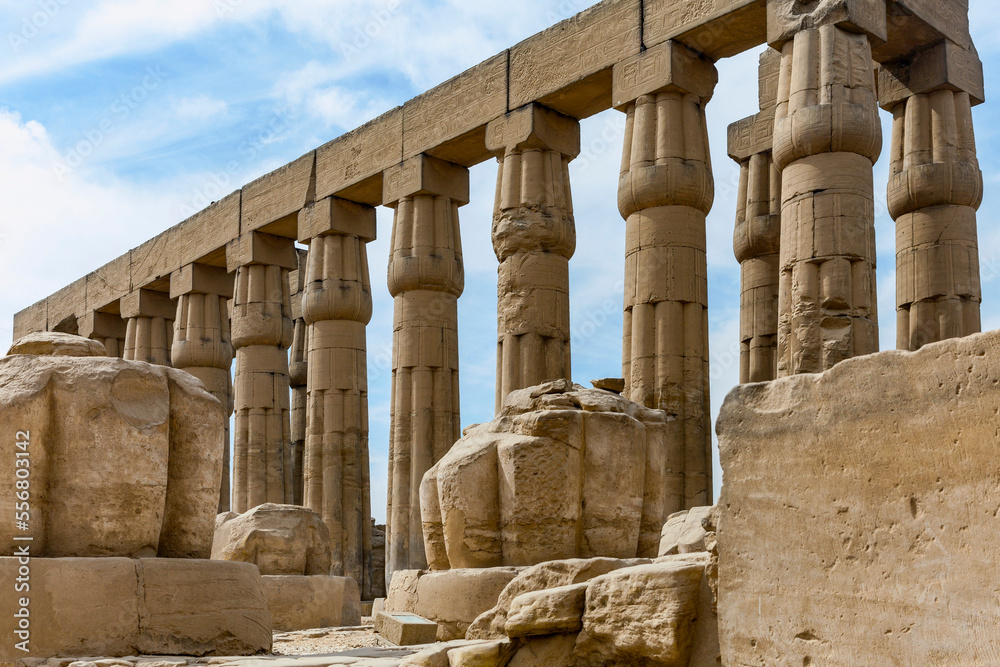 Papyrus-style columns at Luxor Temple; Luxor, Egypt Papyrus-style columns at Luxor Temple; Luxor, Egypt