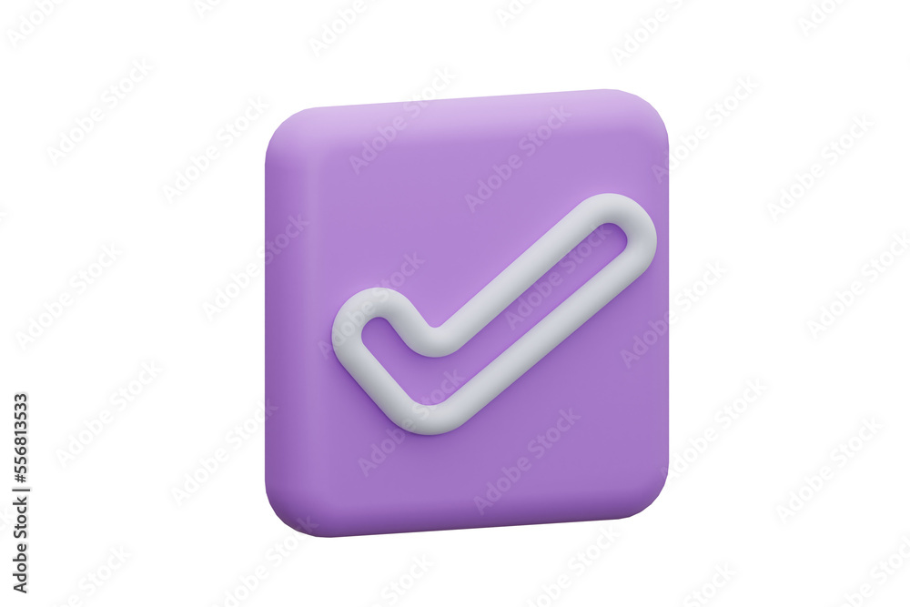 Accept finance isolate white background. 3d rendering Accept finance isolate white background. 3d rendering