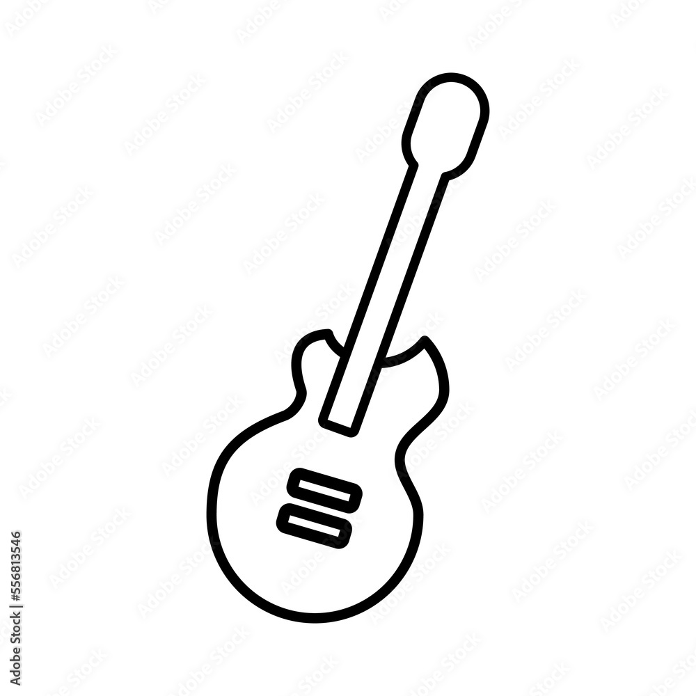 Electric guitar outline icon, vector illustration in trendy design style, isolated on white background. The best Editable graphic resources for many purposes. Electric guitar outline icon, vector illustration in trendy design style, isolated on white background. The best Editable graphic resources for many purposes.