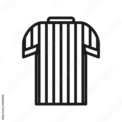 Referee Shirt custom icon outline. Soccer Football Equipment icons vector illustration collection in trendy design style, isolated on white background. The best graphic resources for many purposes.