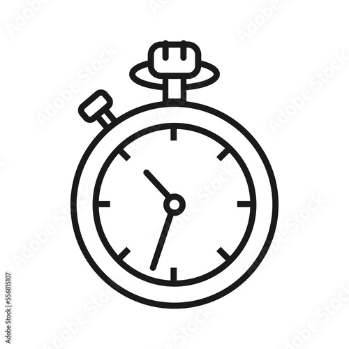 Stopwatch outline icon. Soccer Football Equipment icons vector illustration collection in trendy design style, isolated on white background. The best editable graphic resources for many purposes.