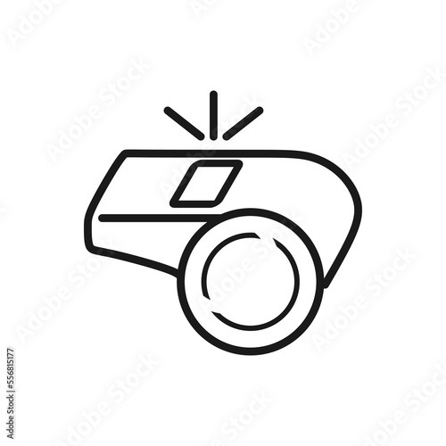 Soccer Whistle icon outline. Football Equipment icons vector illustration collection in trendy design style, isolated on white background. The best editable graphic resources for many purposes.