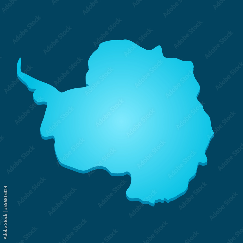 Antarctica blind map vector in trendy flat design style in blue colors. Editable vector illustrations. Perfect for your graphic resources for many purposes.