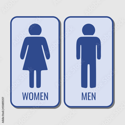 Wallpaper Mural Restroom Signs vector illustration, Woman and Man bathroom sign plaque in trendy design style. Symbol on toilet. Perfect graphic resources for many purposes. Torontodigital.ca