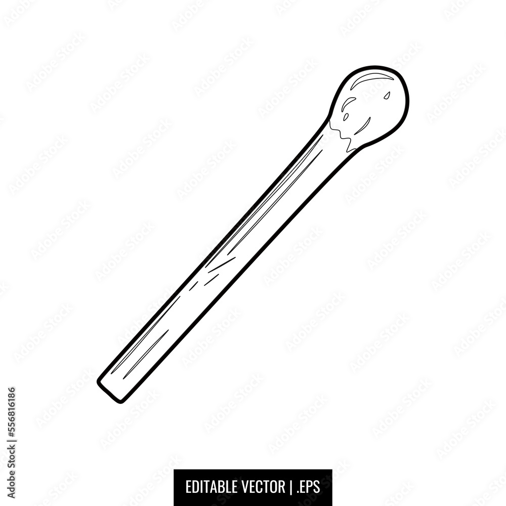 Matchstick Icon vector illustration, in trendy design style, isolated on white background. Unused Unlit match stick symbol. Perfect for your graphic resources. Really editable vector .eps Matchstick Icon vector illustration, in trendy design style, isolated on white background. Unused Unlit match stick symbol. Perfect for your graphic resources. Really editable vector .eps