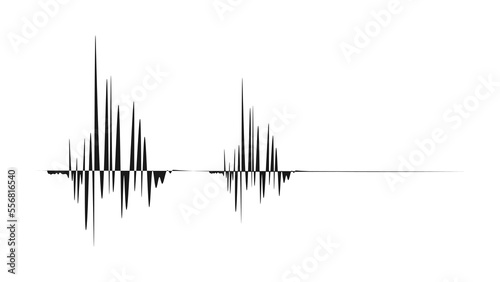 Seismic Wave icon vector in unique design style. Symbol illustration of Earthquake Seismic activity record in Scale Richter. Audio wave diagram concept that you really need  right 