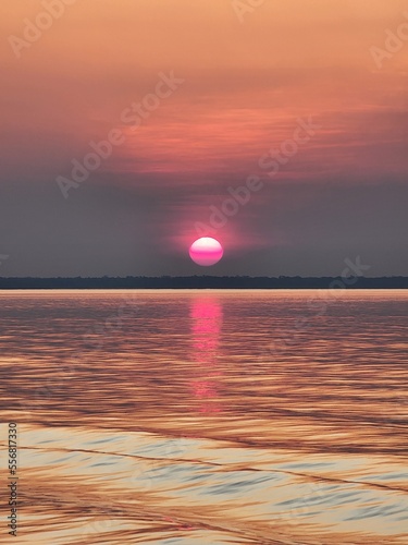 sunset on the sea