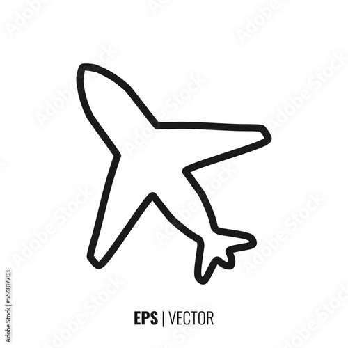 Trendy plane icon vector, illustration symbol template in outline style. Suitable for many purposes. photo