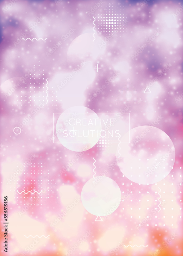 Abstract Presentation. Space Poster. Minimalist Background. Simple Flyer. Digital Texture. Dynamic Dots. Purple Magic Shape. Shiny Luminous Template. Violet Abstract Presentation