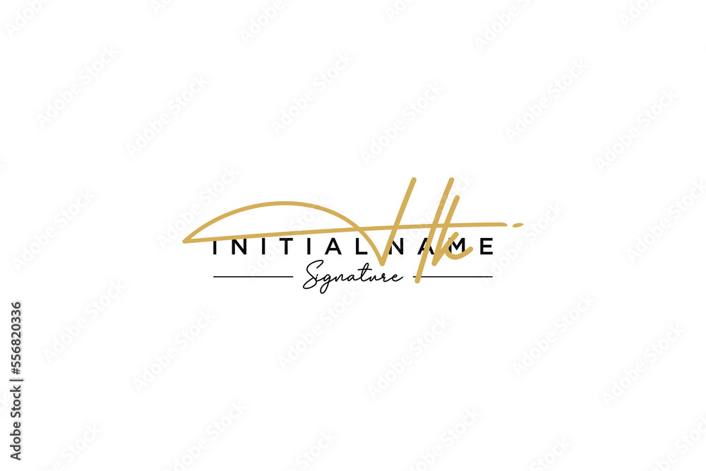 Initial HK signature logo template vector. Hand drawn Calligraphy lettering Vector illustration.