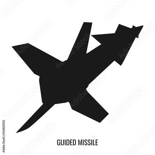 Vintage Korean Missile silhouette vector. Illustration of guided missile. Suitable for various design materials.