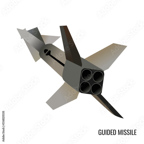 Vintage Korean Missile vector. Illustration of guided missile. Suitable for various design materials.