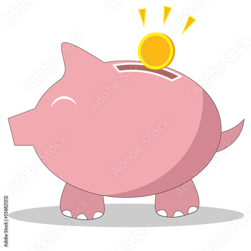 piggy bank with money