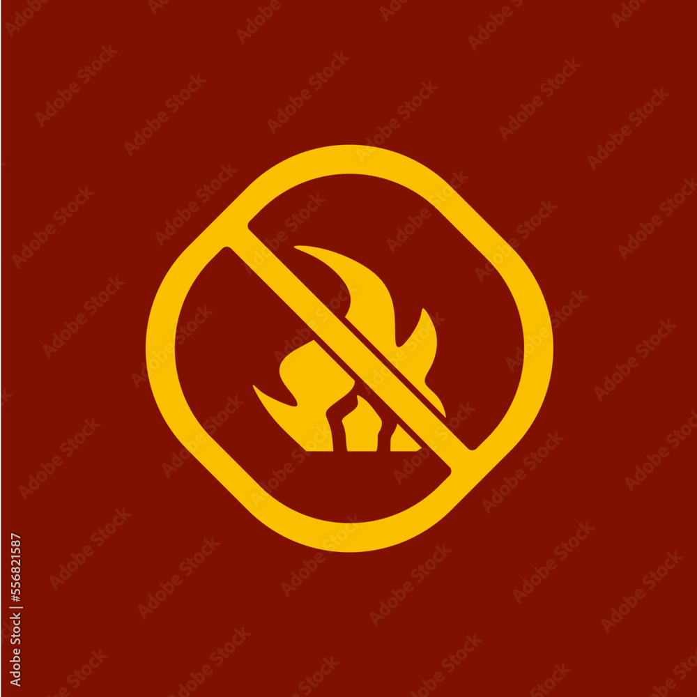 The best No Flame icon vector. No Fire sign. Prohibition symbol illustration in trendy style. Suitable for many purpose. The best No Flame icon vector. No Fire sign. Prohibition symbol illustration in trendy style. Suitable for many purpose.