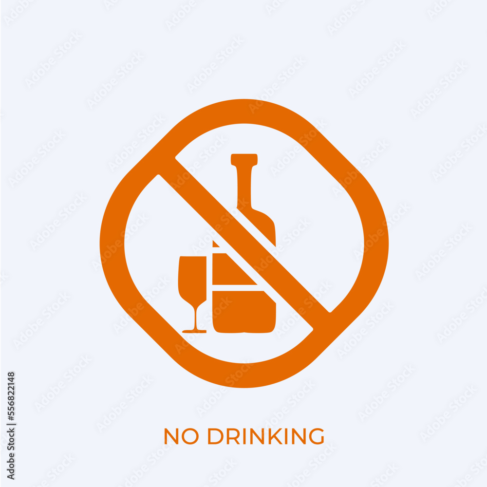 The best No Drinking or No Alcohol icon vector. Prohibition Symbol illustration in unique style. Suitable for many purpose. The best No Drinking or No Alcohol icon vector. Prohibition Symbol illustration in unique style. Suitable for many purpose.