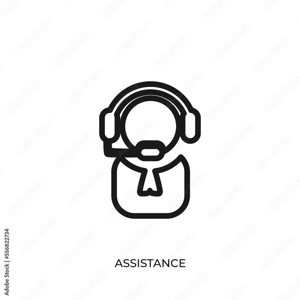 The best Assistance icon vector. Symbol illustration in unique trendy style. From Online Store icons theme collections. Suitable for many purpose.