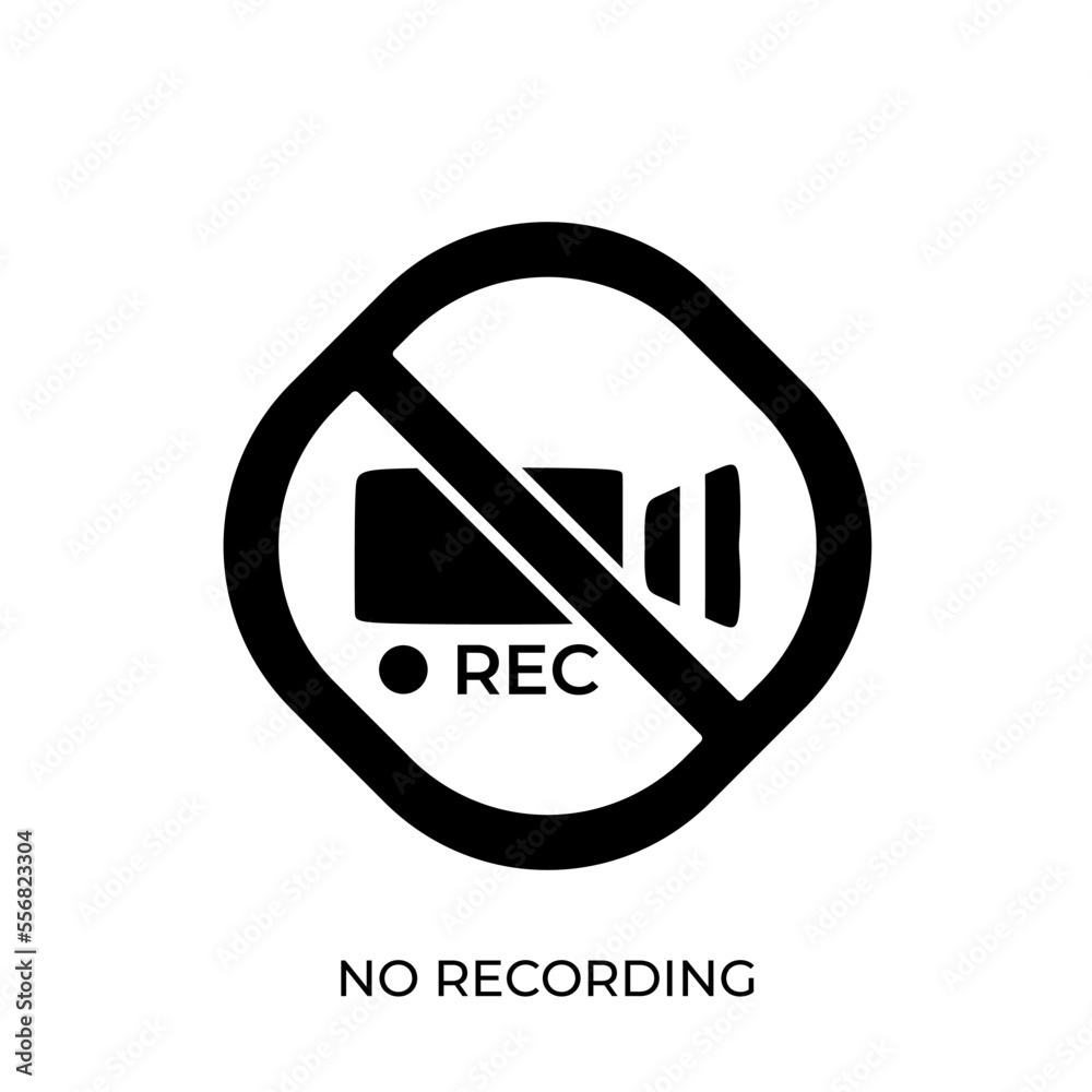 The best No Recording vector icon. Prohibited video icon. No video camera icon. Symbol illustration with unique design style. Suitable for many purpose. The best No Recording vector icon. Prohibited video icon. No video camera icon. Symbol illustration with unique design style. Suitable for many purpose.
