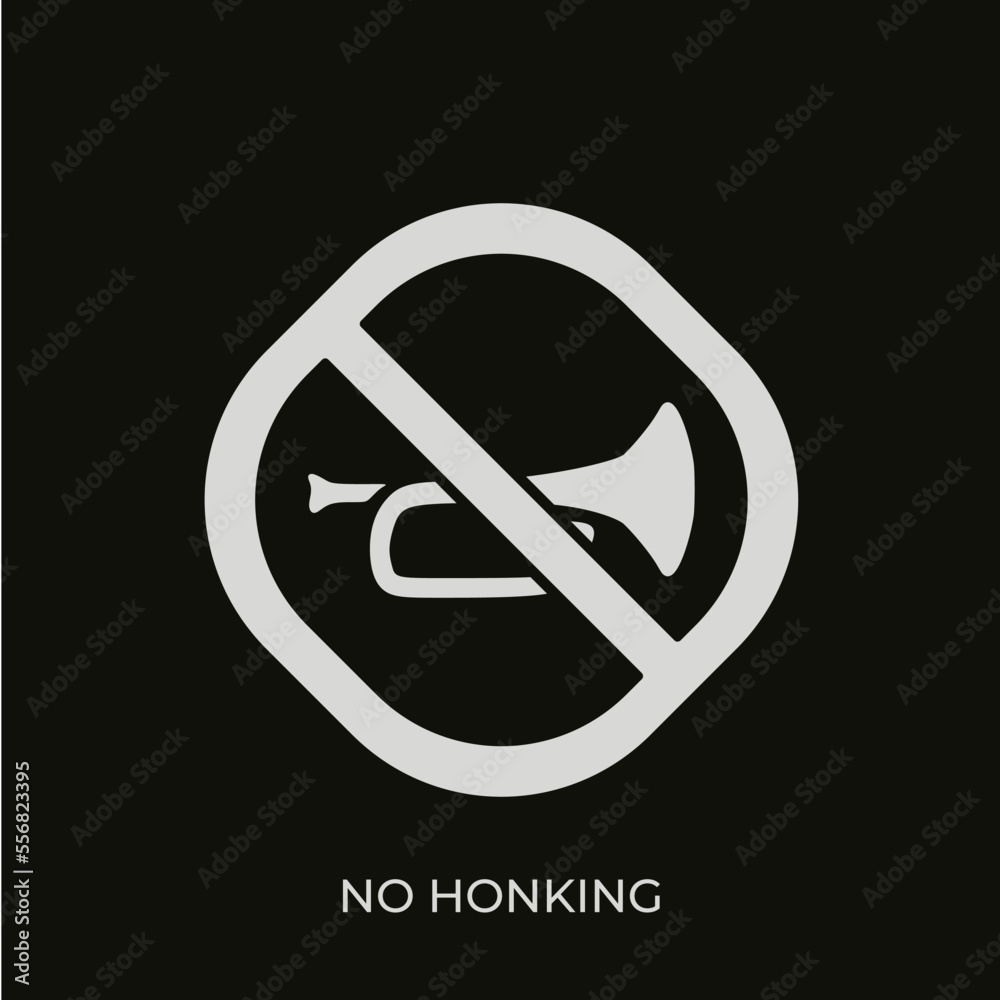 The best No Honking sign icon. No Horn Symbol illustration with unique style. Suitable for many purpose. The best No Honking sign icon. No Horn Symbol illustration with unique style. Suitable for many purpose.