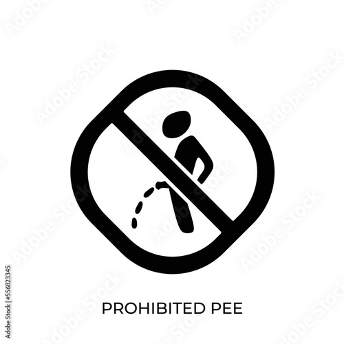 The best No Pee sign icon. Prohibited Pee Symbol illustration with unique style. Suitable for many purpose.